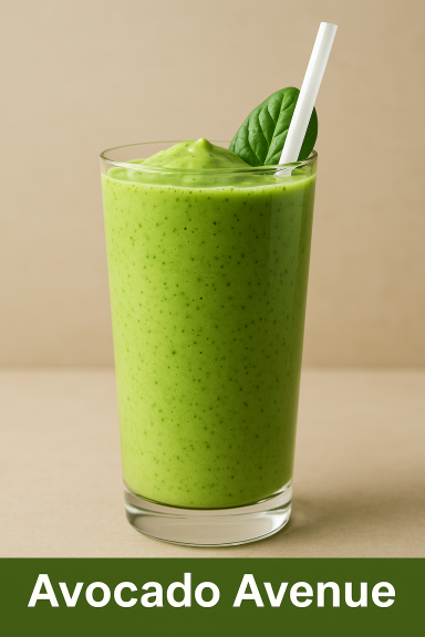 Avocado Avenue
Avocado, banana, spinach, 